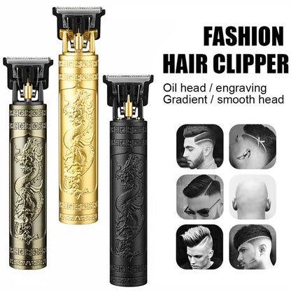 T9 Vintage Hair Trimmer USB Fast Charging Hair Cutting Machine Electric Hair Clipper Portable Shaver Barber Professional Barber