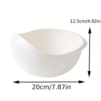 1pc rice panning machine, vegetable and fruit basket, drain and wash vegetable basket, household kitchen rice washing sieve