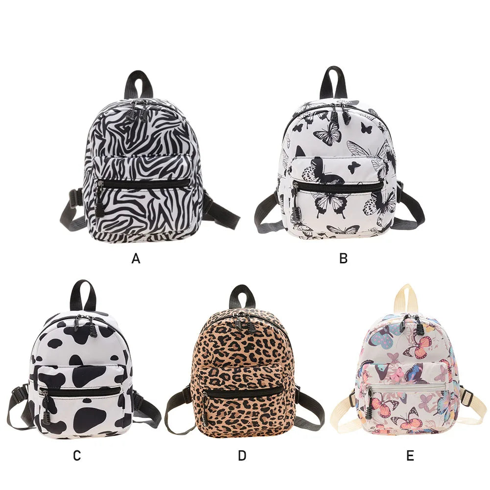 Ins Leopard Backpack Women Funny Animal Design School Bags for Teenage Girls Daily Travel Small Rucksack Preppy Style Knapsacks