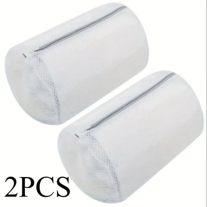 2PCS Multi-functional Laundry Mesh Bag with Zipper, for Sneakers Running Shoes Socks Bras, Household Wash Bag for Washer Dryer