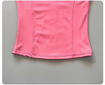 Women's Workout Jacket Stretch Fitted Zip Front Long Sleeve Running Yoga Slimming Waist-Cinching Stand Collar Quick-Dry Sportswe