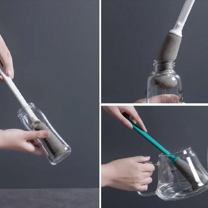 Long Handle Sponge Cup Brush Thermal Cup Scrubber Glass Bottle Clean Tools Drink Wineglass Glass Cup Cleaning Brush