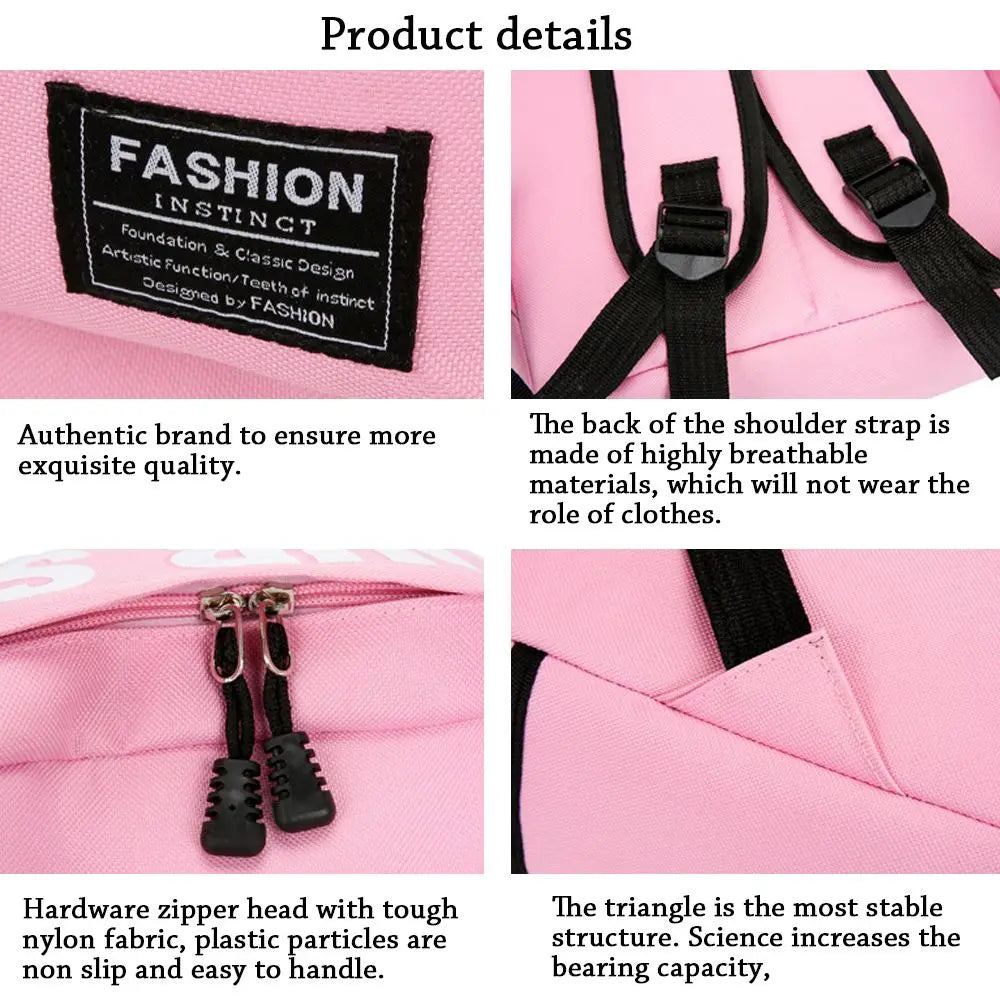 New Female Fashion Teenage High Capacity Waterproof College Backpack Trendy Women Laptop School Bags Cute Girl Travel Book Bag