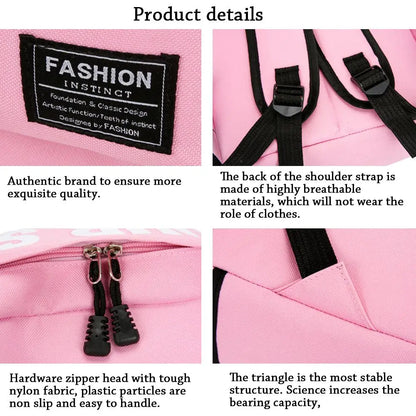 New Female Fashion Teenage High Capacity Waterproof College Backpack Trendy Women Laptop School Bags Cute Girl Travel Book Bag
